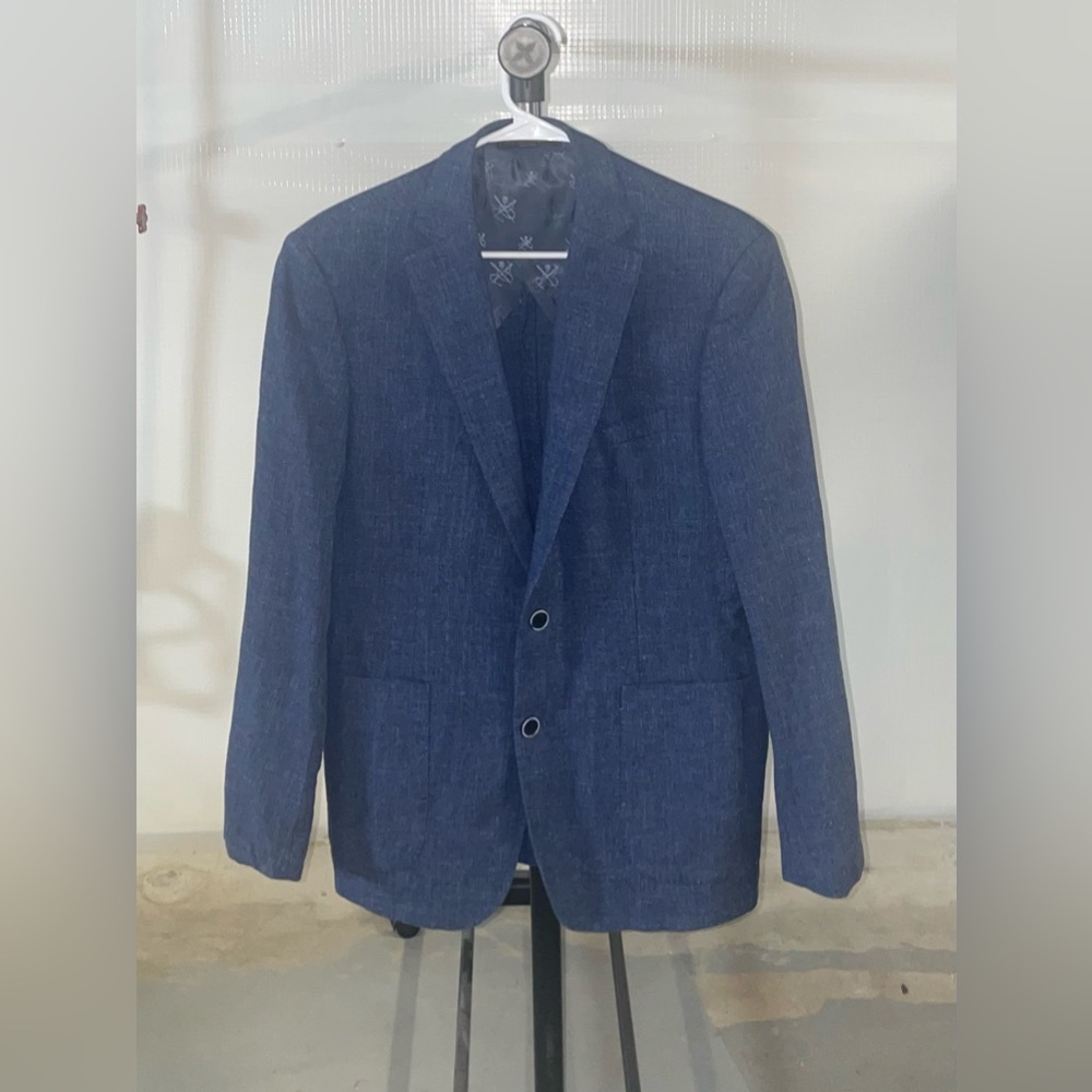 John Varvatos Wool/Linen Slim-Fit Blazer
